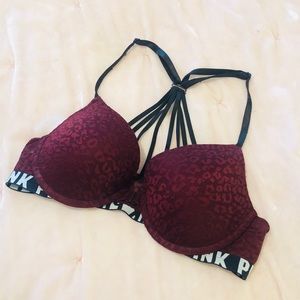 Victoria’s Secret Pink halter bra 34C strappy lace